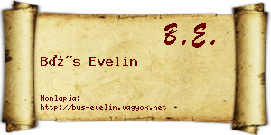 Bús Evelin névjegykártya